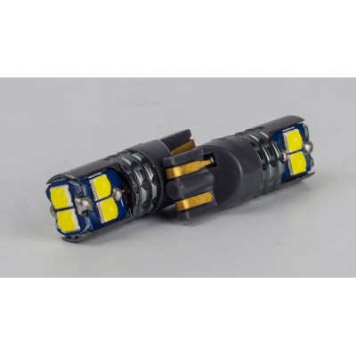 Світлодіоди в габаритні вогні. підсвітку номера та в салон  DriveX T10-228 White 12-24V 1.7W 170Lm W5W base-10mm B