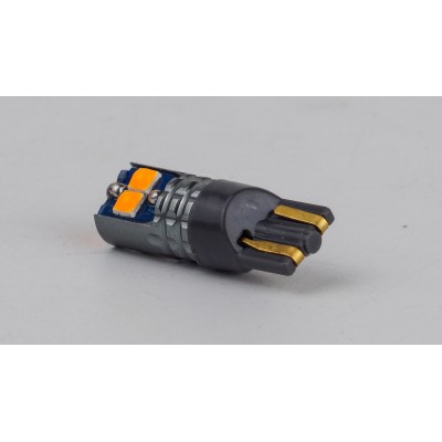 Світлодіоди в габаритні вогні. підсвітку номера та в салон  DriveX T10-228 Yellow 12-24V 1.7W 75Lm W5W base-10mm B