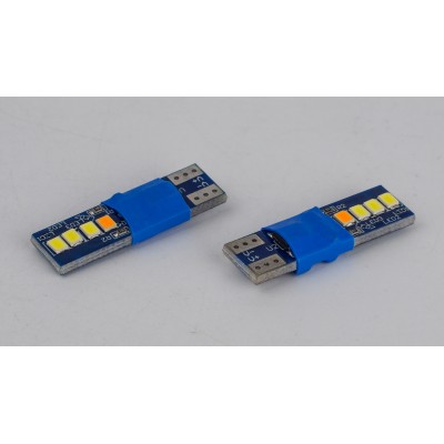 Світлодіоди в габаритні вогні. підсвітку номера та в салон  DriveX T10-230 Yellow 12V 0.6W 30Lm W5W base-10mm C