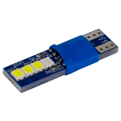 Світлодіоди в габаритні вогні. підсвітку номера та в салон  DriveX T10-230 Blue 12V 0.6W 30Lm W5W base-10mm C