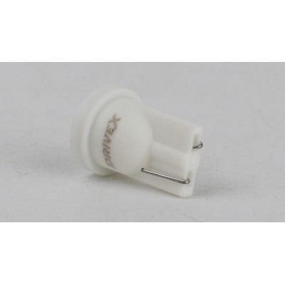 Світлодіоди в габаритні вогні. підсвітку номера та в салон  DriveX T10-244 White 12V 0.3W 10Lm W5W base-10mm C