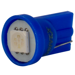 Світлодіоди в габаритні вогні. підсвітку номера та в салон  DriveX T10-244 Blue 12V 0.3W 5Lm W5W base-10mm C
