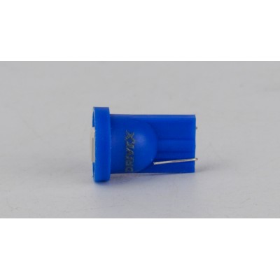 Світлодіоди в габаритні вогні. підсвітку номера та в салон  DriveX T10-244 Blue 12V 0.3W 5Lm W5W base-10mm C