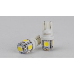 Світлодіоди в габаритні вогні. підсвітку номера та в салон  DriveX T10-265 White 12V 0.7W 35Lm W5W base-10mm C