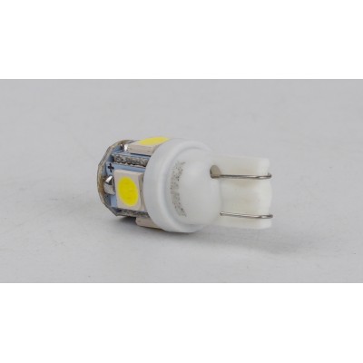 Світлодіоди в габаритні вогні. підсвітку номера та в салон  DriveX T10-265 White 12V 0.7W 35Lm W5W base-10mm C