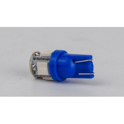 Світлодіоди в габаритні вогні. підсвітку номера та в салон  DriveX T10-265 Blue 12V 0.7W 10Lm W5W base-10mm C