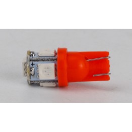 Світлодіоди в габаритні вогні. підсвітку номера та в салон  DriveX T10-265 Red 12V 0.7W 1Lm W5W base-10mm C