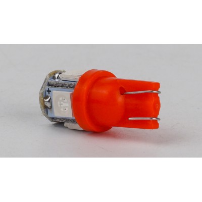 Світлодіоди в габаритні вогні. підсвітку номера та в салон  DriveX T10-265 Red 12V 0.7W 1Lm W5W base-10mm C