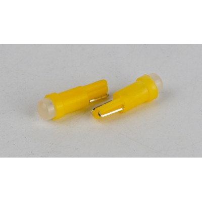 Світлодіоди в габаритні вогні. підсвітку номера та в салон  DriveX T5-205 Yellow 12V 0.2W 1Lm BA7S/W1.2W d-5mm C