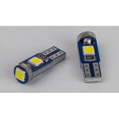 Світлодіоди в габаритні вогні. підсвітку номера та в салон  T5-203 12V 0.5W 15Lm BA7S/W1.2W d-5mm C