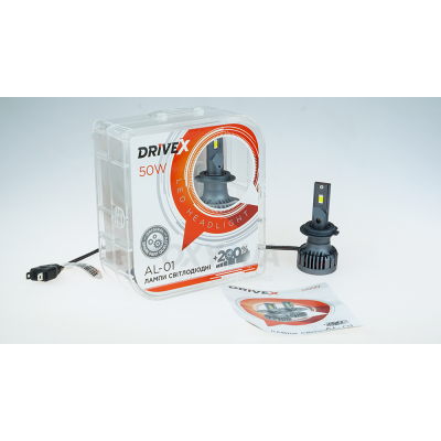 LED лампи автомобільні DriveX AL-01 H7 5000K LED 50W CAN 12В LED лампи автомобільні DriveX AL-01 H7 5000K LED 50W CAN 12В