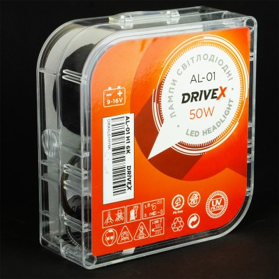 LED лампи автомобільні DriveX AL-01 HB3(9005) 5000K LED 50W CAN 12В LED лампи автомобільні DriveX AL-01 HB3(9005) 5000K LED 50W CAN 12В