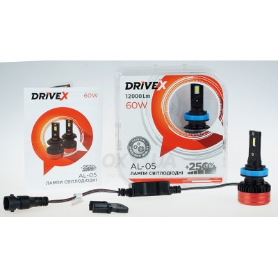 LED лампи автомобільні DriveX AL-05 H11 CAN 5500K LED 50W CAN 12V