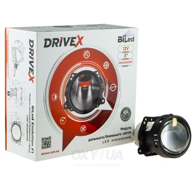 BiLED лінзи автомобільні DriveX BiLED Evolution F1 45/50W 6000K DRL 12V BiLED лінзи автомобільні DriveX BiLED Evolution F1 45/50W 6000K DRL 12V