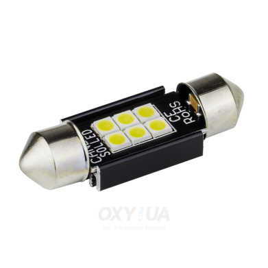 Світлодіоди в габаритні вогні. підсвітку номера та в салон DriveX T11-119 36mm 3020-6 12-36V CAN автомобільні світлодіоди 12В Світлодіоди в габаритні вогні. підсвітку номера та в салон DriveX T11-119 36mm 3020-6 12-36V CAN автомобільні світлодіоди 12В