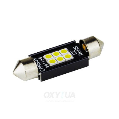 Світлодіоди в габаритні вогні. підсвітку номера та в салон DriveX T11-120 39mm 3020-6 12-36V CAN автомобільні світлодіоди 12В Світлодіоди в габаритні вогні. підсвітку номера та в салон DriveX T11-120 39mm 3020-6 12-36V CAN автомобільні світлодіоди 12В