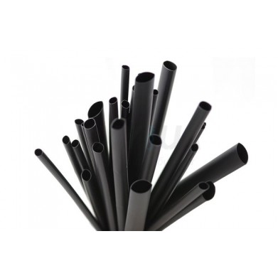 Термоусадка с клеєм DriveX W-1SB(3X). 3.2/1.0мм. чорна. 1м