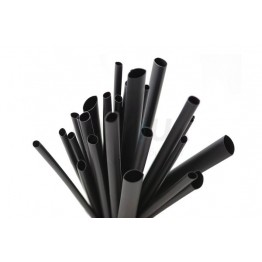 Термоусадка с клеєм DriveX W-1SB(3X). 6.4/2.2мм. чорна. 1м