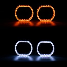 Маска декоративна для автомобільних фар DriveX MS i6O 3.0" DRL W+Y з вбудованою підсвіткою