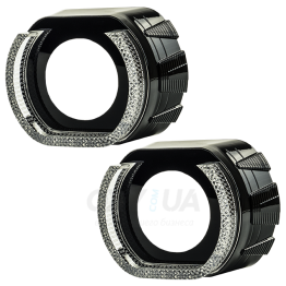 Маска декоративна для автомобільних фар DriveX MS i7U 3.0" DRL W+Y з вбудованою підсвіткою