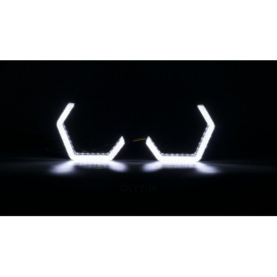 Маска декоративна для автомобільних фар DriveX MS i8-V30 3.0" DRL W+Y з вбудованою підсвіткою