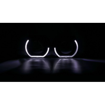 Маска декоративна для автомобільних фар DriveX MS A-103 3.0" Black White+Yellow з вбудованою підсвіткою Маска декоративна для автомобільних фар DriveX MS A-103 3.0" Black White+Yellow з вбудованою підсвіткою