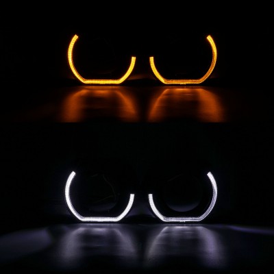 Маска декоративна для автомобільних фар DriveX MS A-103 3.0" Black White+Yellow з вбудованою підсвіткою Маска декоративна для автомобільних фар DriveX MS A-103 3.0" Black White+Yellow з вбудованою підсвіткою