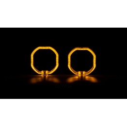 Маска декоративна для автомобільних фар DriveX MS A-104 2.5" Black White з вбудованою підсвіткою