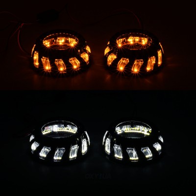 Маска декоративна для автомобільних фар DriveX MS A-107 3.0" Black White+Yellow з вбудованою підсвіткою Маска декоративна для автомобільних фар DriveX MS A-107 3.0" Black White+Yellow з вбудованою підсвіткою