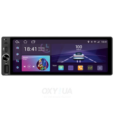 Автомобільний мультимедійний центр 1-Din 7" з бездротовим CarPlay та Android Auto - DriveX AND-7400 Android