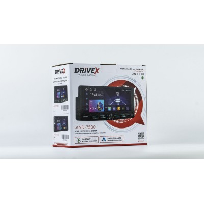 Автомобільний мультимедійний центр 1-Din 7" з бездротовим CarPlay та Android Auto - DriveX AND-7400 Android