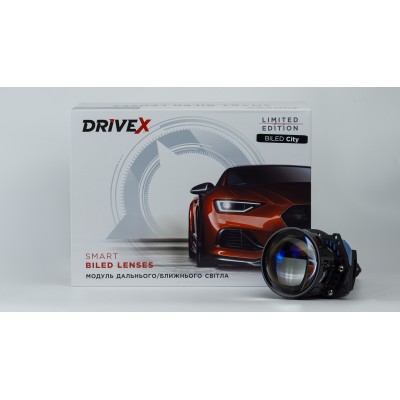 BiLED лінзи автомобільні DriveX BiLED City 3.0" 60/70W 6K 3xLED - модуль ближнього/дальнього світла BiLED лінзи автомобільні DriveX BiLED City 3.0" 60/70W 6K 3xLED - модуль ближнього/дальнього світла