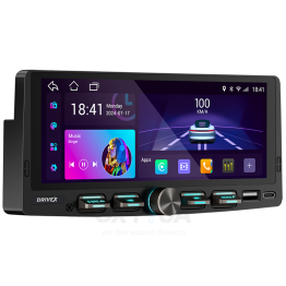 Автомобільний мультимедійний центр 1-Din 7" з бездротовим CarPlay та Android Auto - DriveX AND-7500 4xCores 2/32GB 4x45W  - Android 10.0