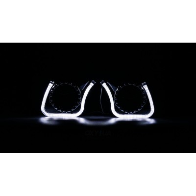 Маска декоративна для автомобільних фар DriveX MS A-102 3.0" Silver White з вбудованою підсвіткою Маска декоративна для автомобільних фар DriveX MS A-102 3.0" Silver White з вбудованою підсвіткою