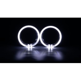 Маска декоративна для автомобільних фар DriveX MS A-105 3.0" Silver White з вбудованою підсвіткою