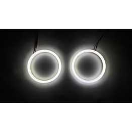 Маска декоративна для автомобільних фар DriveX MS A-106 3.0" Silver White з вбудованою підсвіткою