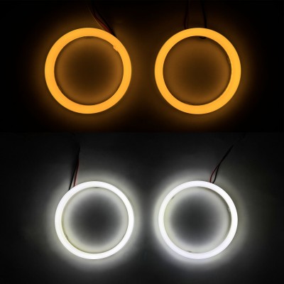 Маска декоративна для автомобільних фар DriveX MS A-106 3.0" Silver White з вбудованою підсвіткою