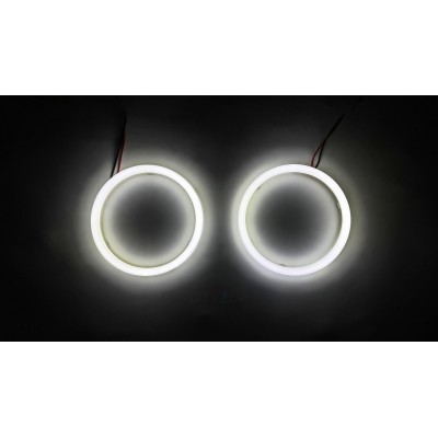 Маска декоративна для автомобільних фар DriveX MS A-106 3.0" Silver White з вбудованою підсвіткою