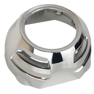 Маска декоративна для автомобільних фар DriveX MS A-106 3.0" Silver White з вбудованою підсвіткою