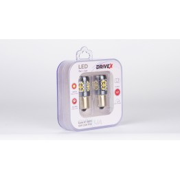 Світлодіоди в габаритні вогні. Підсвітку номера та салона DriveX Glow X1 S25(1) 12-24V 10W CAN 1200Lm 1156/P21W BA15S d-15mm к-т.