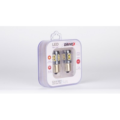 Світлодіоди в габаритні вогні. Підсвітку номера та салона DriveX Glow X1 S25(1) 12-24V 10W CAN 1200Lm 1156/P21W BA15S d-15mm к-т. Світлодіоди в габаритні вогні. Підсвітку номера та салона DriveX Glow X1 S25(1) 12-24V 10W CAN 1200Lm 1156/P21W BA15S d-15mm к-т.