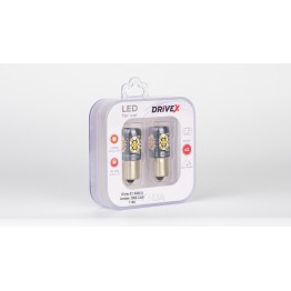 Світлодіоди в габаритні вогні. Підсвітку номера та салона DriveX Glow X1 S25(1) Amber 12-24V 10W CAN 1200Lm 1156/P21W BA15S d-15mm к-т.