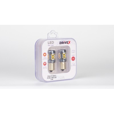 Світлодіоди в габаритні вогні. Підсвітку номера та салона DriveX Glow X1 S25(1) Amber 12-24V 10W CAN 1200Lm 1156/P21W BA15S d-15mm к-т. Світлодіоди в габаритні вогні. Підсвітку номера та салона DriveX Glow X1 S25(1) Amber 12-24V 10W CAN 1200Lm 1156/P21W BA15S d-15mm к-т.