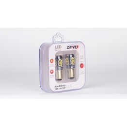 Світлодіоди в габаритні вогні. Підсвітку номера та салона DriveX Glow X1 S25(2) 12-24V 10W CAN 1200Lm 1157/P21/5W BAY15D d-15mm к-т.