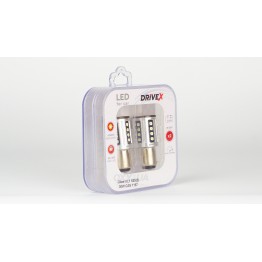 Світлодіоди в габаритні вогні. Підсвітку номера та салона DriveX Glow UL1 S25(2) 9-48V 30W CAN 2600Lm 1157/P21/5W BAY15D d-15mm к-т.