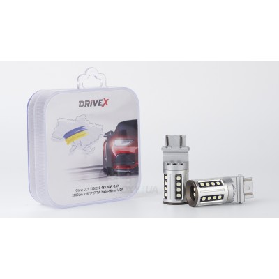 Світлодіоди в габаритні вогні. Підсвітку номера та салона DriveX Glow UL1 T25(2) 9-48V 30W CAN 2600Lm 3157/P27/7W base-16mm USA к-т.