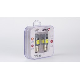 Світлодіоди в габаритні вогні. Підсвітку номера та салона DriveX Glow FAN1 S25(1) 9-48V 30W CAN 3000Lm 1156/P21W BA15S d-15mm к-т.