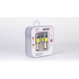 Світлодіоди в габаритні вогні. Підсвітку номера та салона DriveX Glow FAN1 S25(2) 9-48V 30W CAN 3000Lm 1157/P21/5W BAY15D d-15mm к-т.