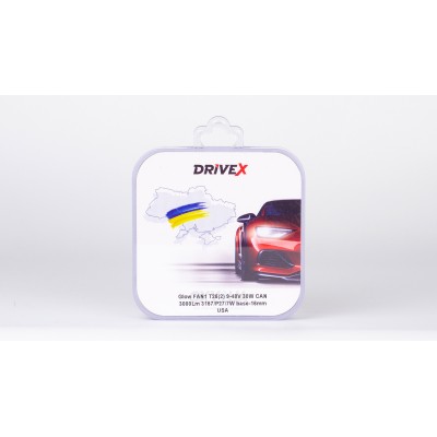 Світлодіоди в габаритні вогні. Підсвітку номера та салона DriveX Glow FAN1 T25(2) 9-48V 30W CAN 3000Lm 3157/P27/7W base-16mm USA к-т.