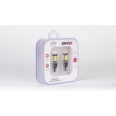 Світлодіоди в габаритні вогні. Підсвітку номера та салона DriveX T15-203 DLX 3030-24 10-16V CAN W16W d-10mm к-т.